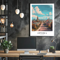 Ottawa Cityscape Vibrant Autumn View Travel Poster PosterGoat