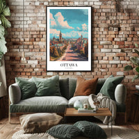 Ottawa Cityscape Vibrant Autumn View Travel Poster PosterGoat