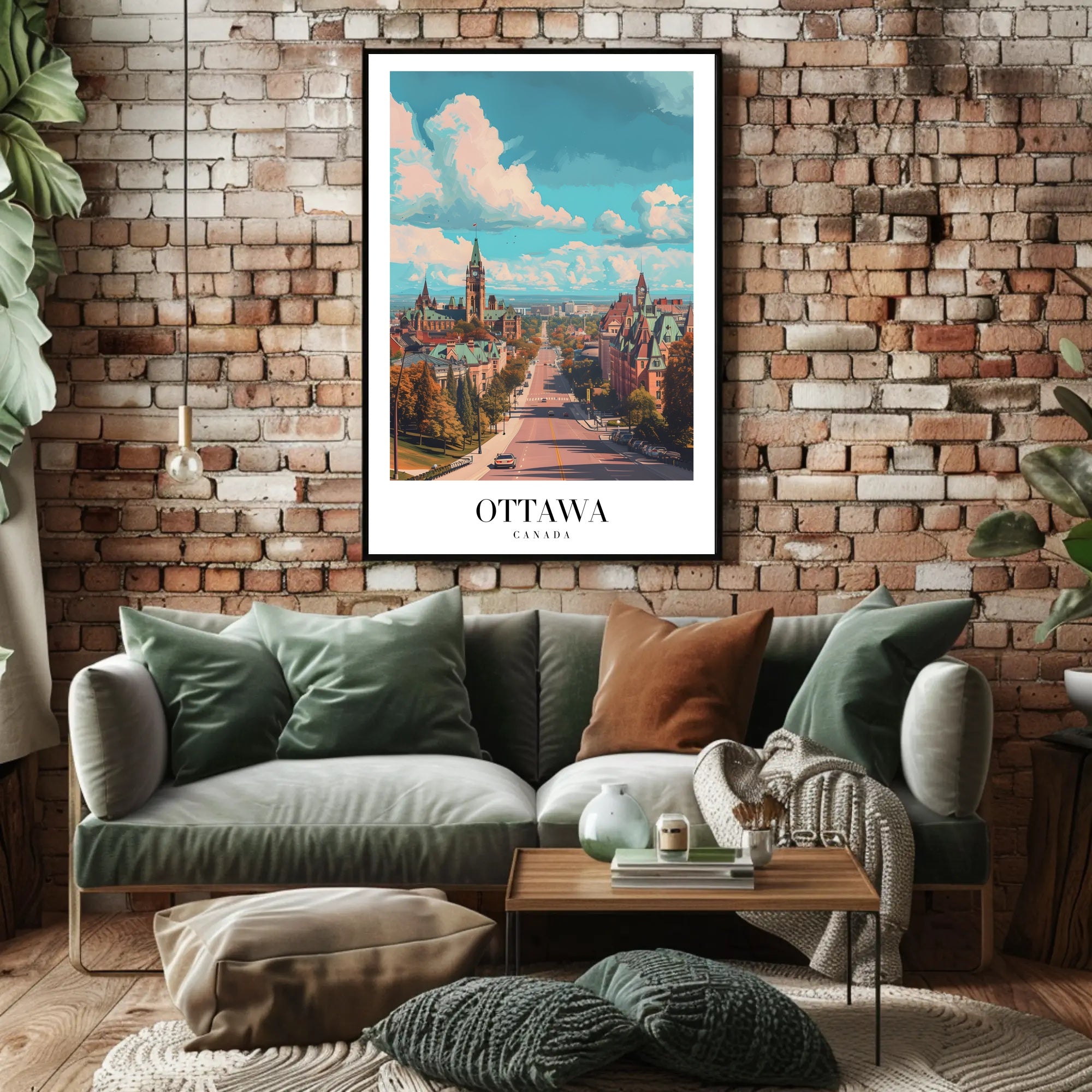 Ottawa Cityscape Vibrant Autumn View Travel Poster PosterGoat