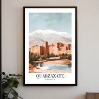 Ouarzazate Oasis Reflection Modern Cityscape Travel Poster PosterGoat