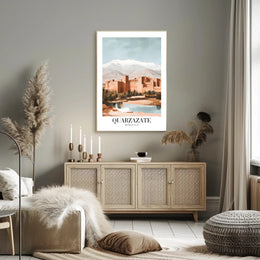 Ouarzazate Oasis Reflection Modern Cityscape Travel Poster PosterGoat