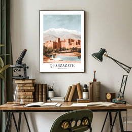 Ouarzazate Oasis Reflection Modern Cityscape Travel Poster PosterGoat
