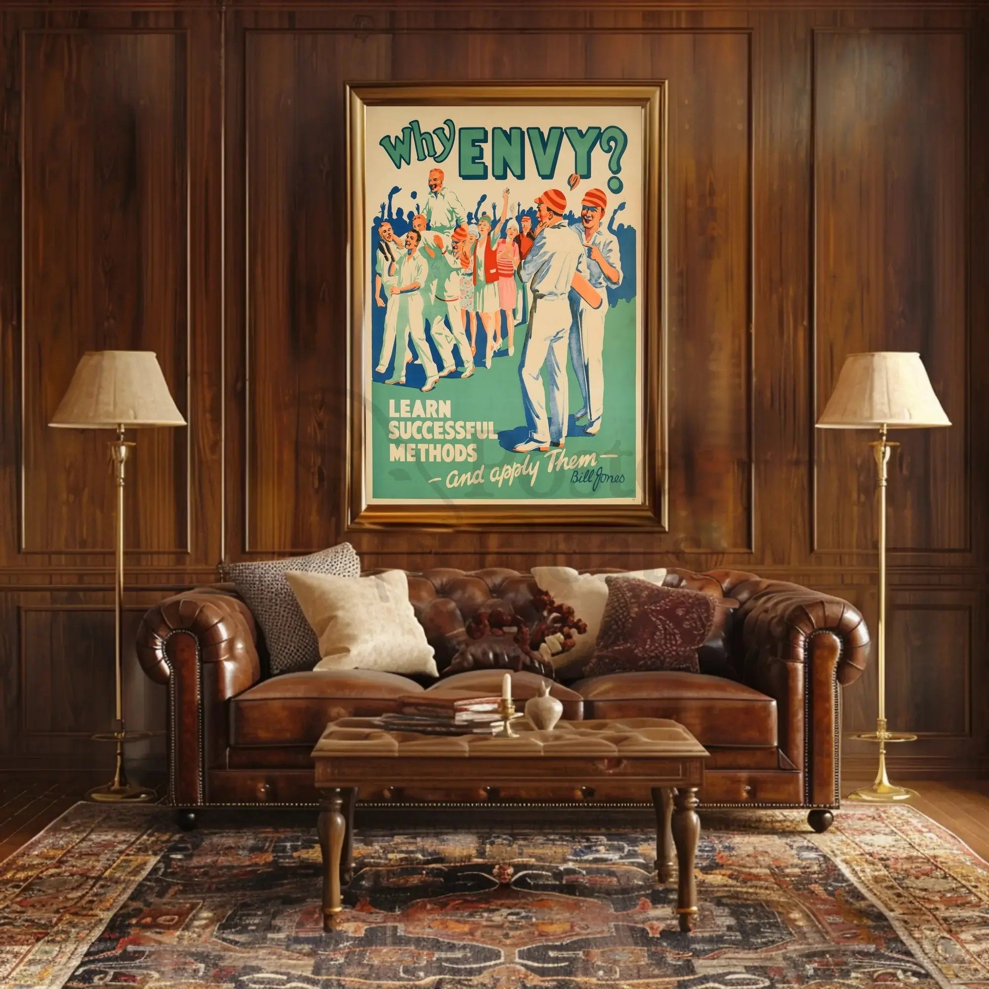 Overcoming Envy Vintage Motivational Poster - Pop Culture Poster PosterGoat
