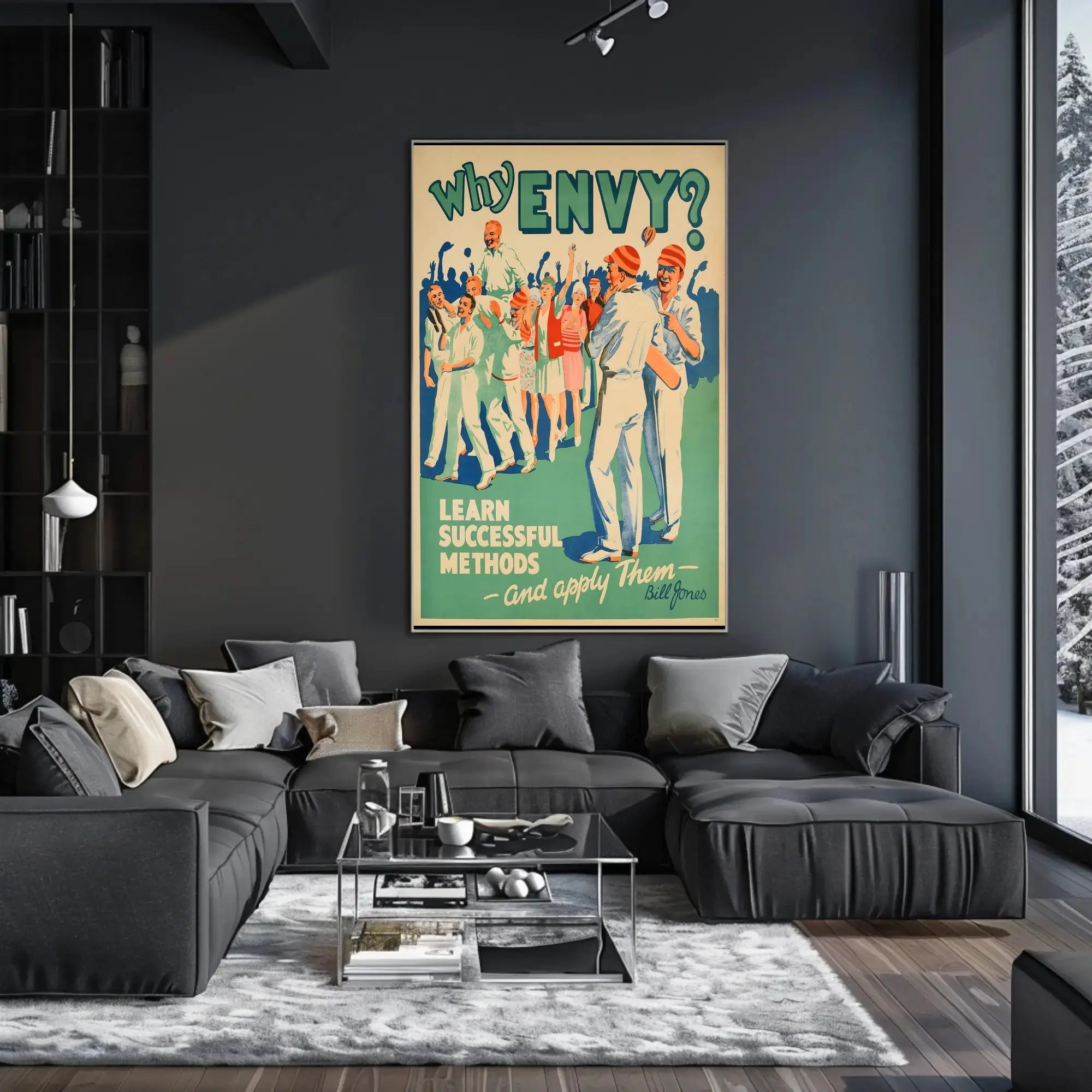 Overcoming Envy Vintage Motivational Poster - Pop Culture Poster PosterGoat