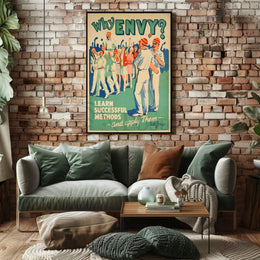 Overcoming Envy Vintage Motivational Poster - Pop Culture Poster PosterGoat