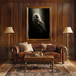 Owl Photorealistic Nocturnal Art Animal Poster PosterGoat