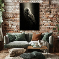 Owl Photorealistic Nocturnal Art Animal Poster PosterGoat