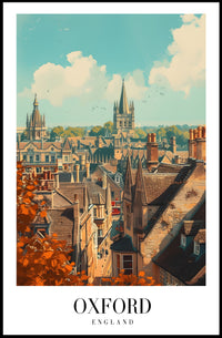 Oxford's Iconic Architecture Vintage Travel Poster PosterGoat