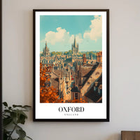 Oxford's Iconic Architecture Vintage Travel Poster PosterGoat
