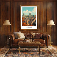 Oxford's Iconic Architecture Vintage Travel Poster PosterGoat