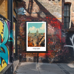 Oxford's Iconic Architecture Vintage Travel Poster PosterGoat