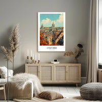 Oxford's Iconic Architecture Vintage Travel Poster PosterGoat