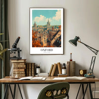 Oxford's Iconic Architecture Vintage Travel Poster PosterGoat