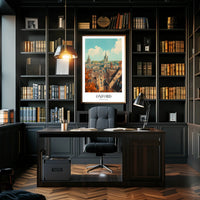 Oxford's Iconic Architecture Vintage Travel Poster PosterGoat