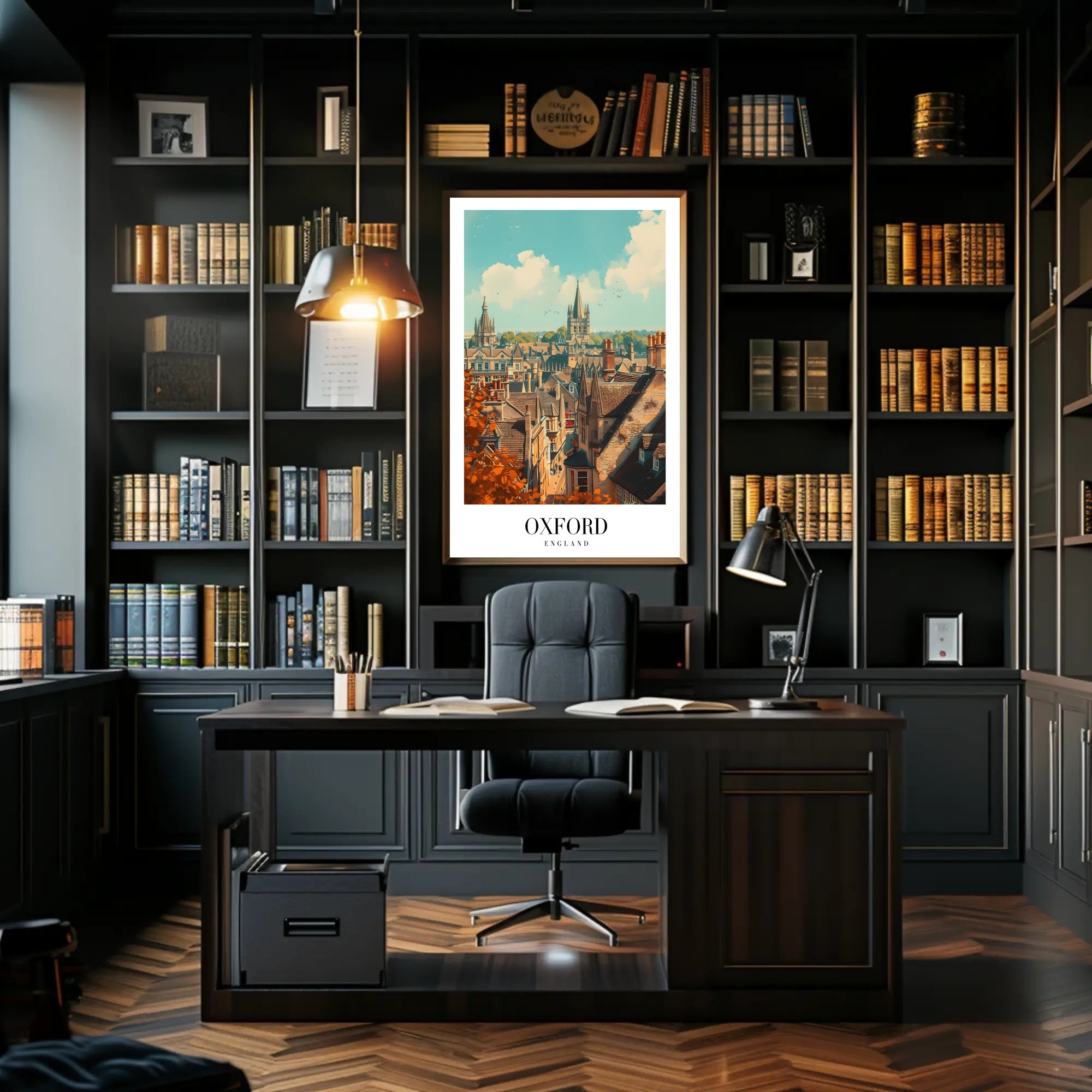 Oxford's Iconic Architecture Vintage Travel Poster PosterGoat