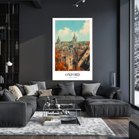 Oxford's Iconic Architecture Vintage Travel Poster PosterGoat