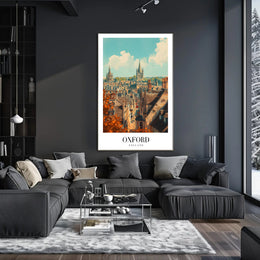 Oxford's Iconic Architecture Vintage Travel Poster PosterGoat