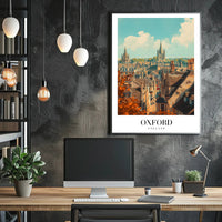 Oxford's Iconic Architecture Vintage Travel Poster PosterGoat
