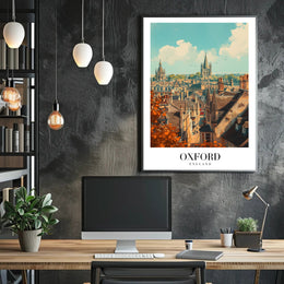 Oxford's Iconic Architecture Vintage Travel Poster PosterGoat