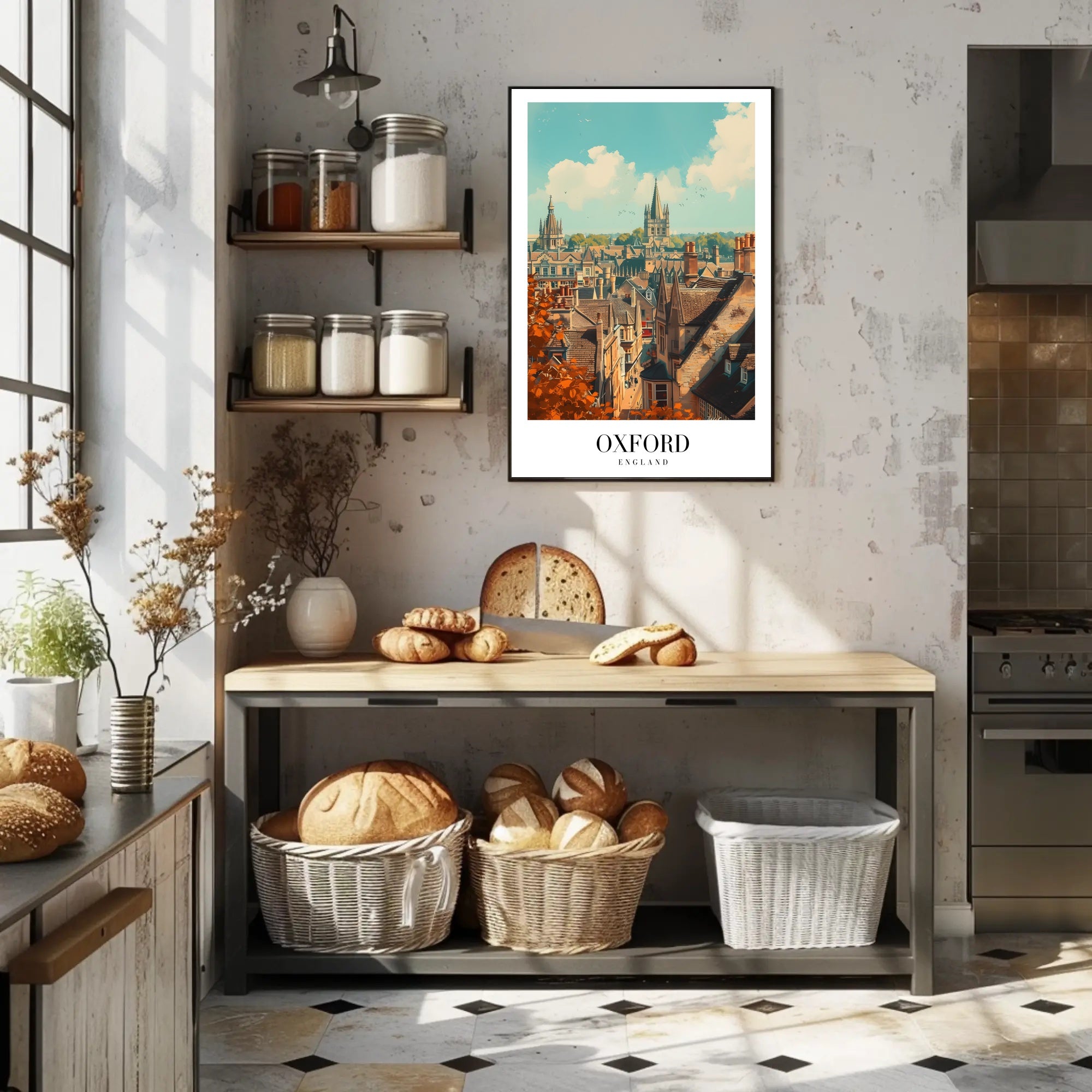 Oxford's Iconic Architecture Vintage Travel Poster PosterGoat