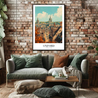 Oxford's Iconic Architecture Vintage Travel Poster PosterGoat