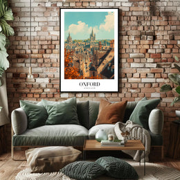 Oxford's Iconic Architecture Vintage Travel Poster PosterGoat