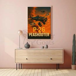 P-26 Peashooter Vintage Aircraft Military Recruitment Poster PosterGoat