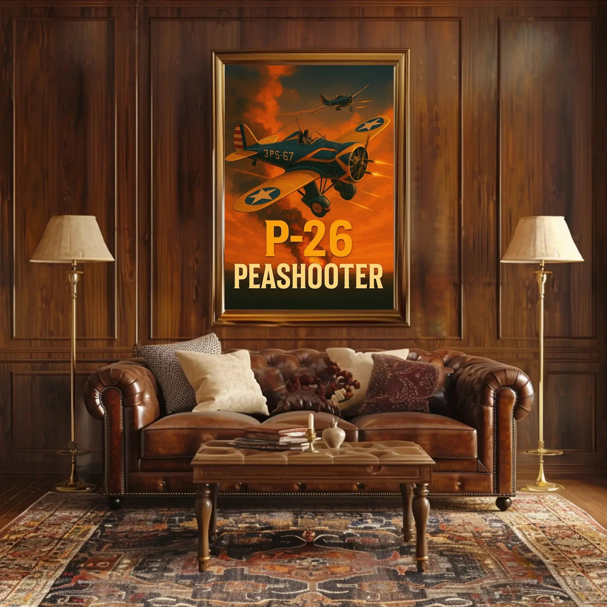 P-26 Peashooter Vintage Aircraft Military Recruitment Poster PosterGoat