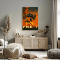 P-26 Peashooter Vintage Aircraft Military Recruitment Poster PosterGoat