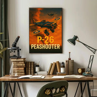 P-26 Peashooter Vintage Aircraft Military Recruitment Poster PosterGoat