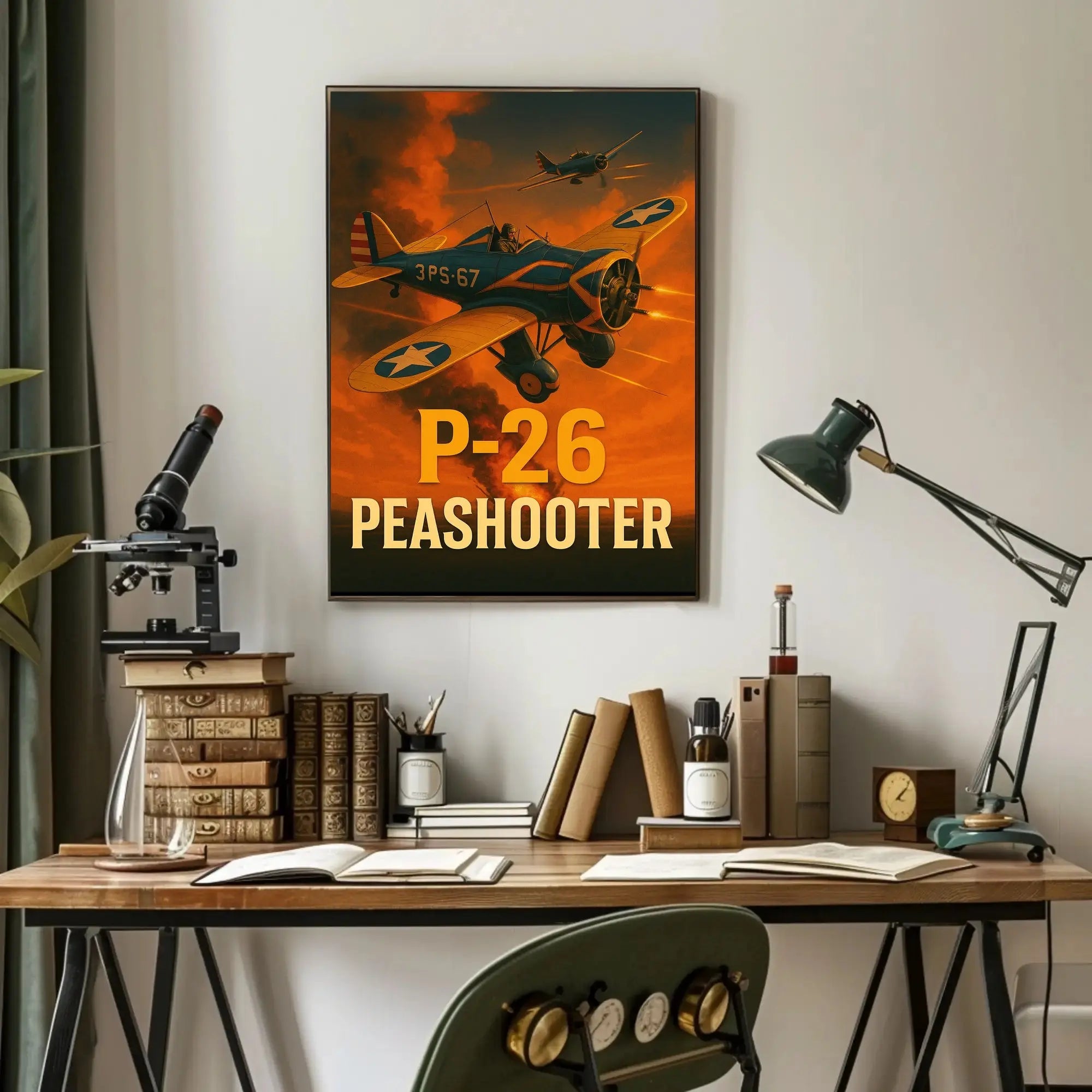 P-26 Peashooter Vintage Aircraft Military Recruitment Poster PosterGoat