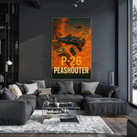 P-26 Peashooter Vintage Aircraft Military Recruitment Poster PosterGoat