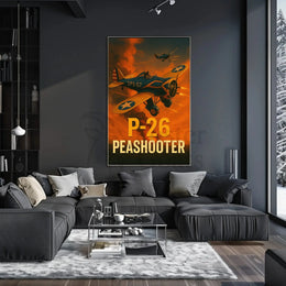 P-26 Peashooter Vintage Aircraft Military Recruitment Poster PosterGoat