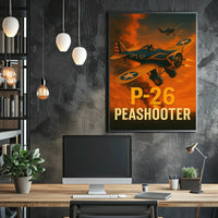 P-26 Peashooter Vintage Aircraft Military Recruitment Poster PosterGoat