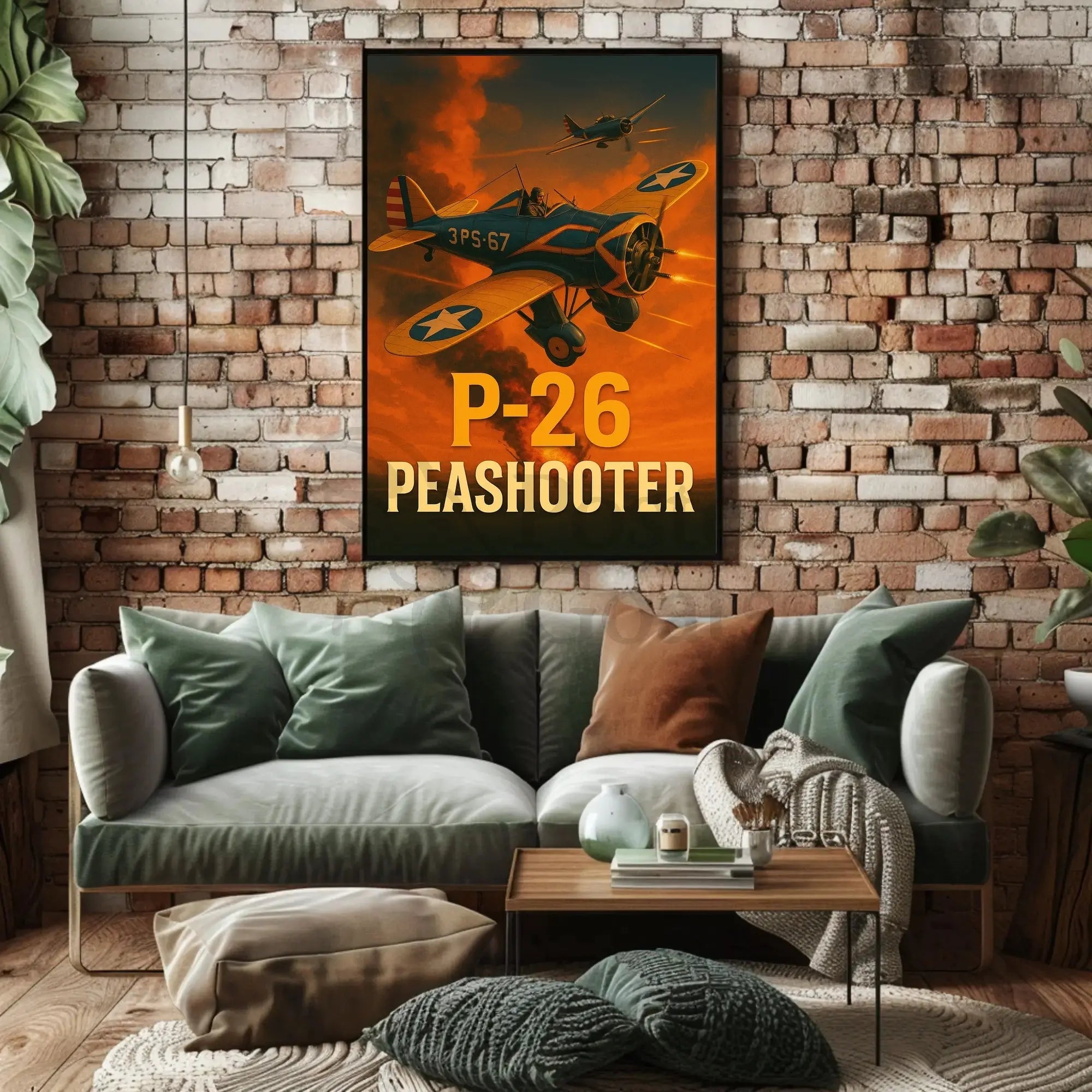 P-26 Peashooter Vintage Aircraft Military Recruitment Poster PosterGoat