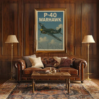 P-40 Warhawk WWII Vintage Military Recruitment Poster PosterGoat
