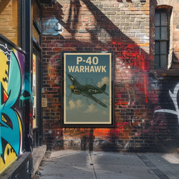 P-40 Warhawk WWII Vintage Military Recruitment Poster PosterGoat