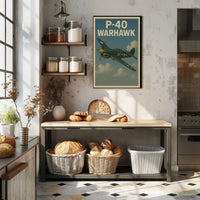 P-40 Warhawk WWII Vintage Military Recruitment Poster PosterGoat
