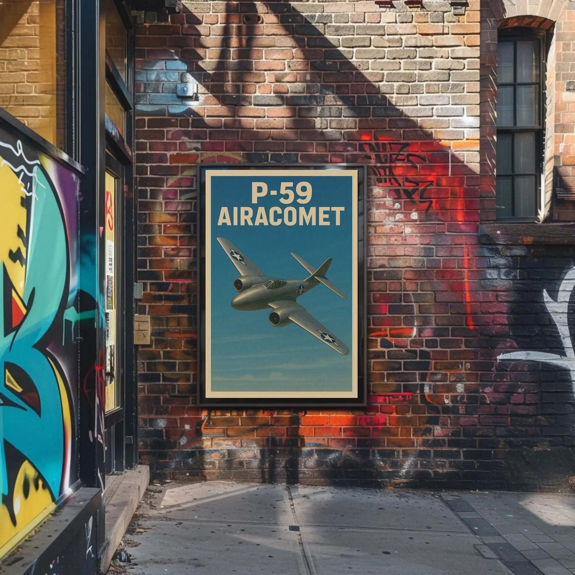 P-59 Airacomet WWII Era Aviation Art Poster PosterGoat