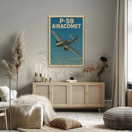 P-59 Airacomet WWII Era Aviation Art Poster PosterGoat