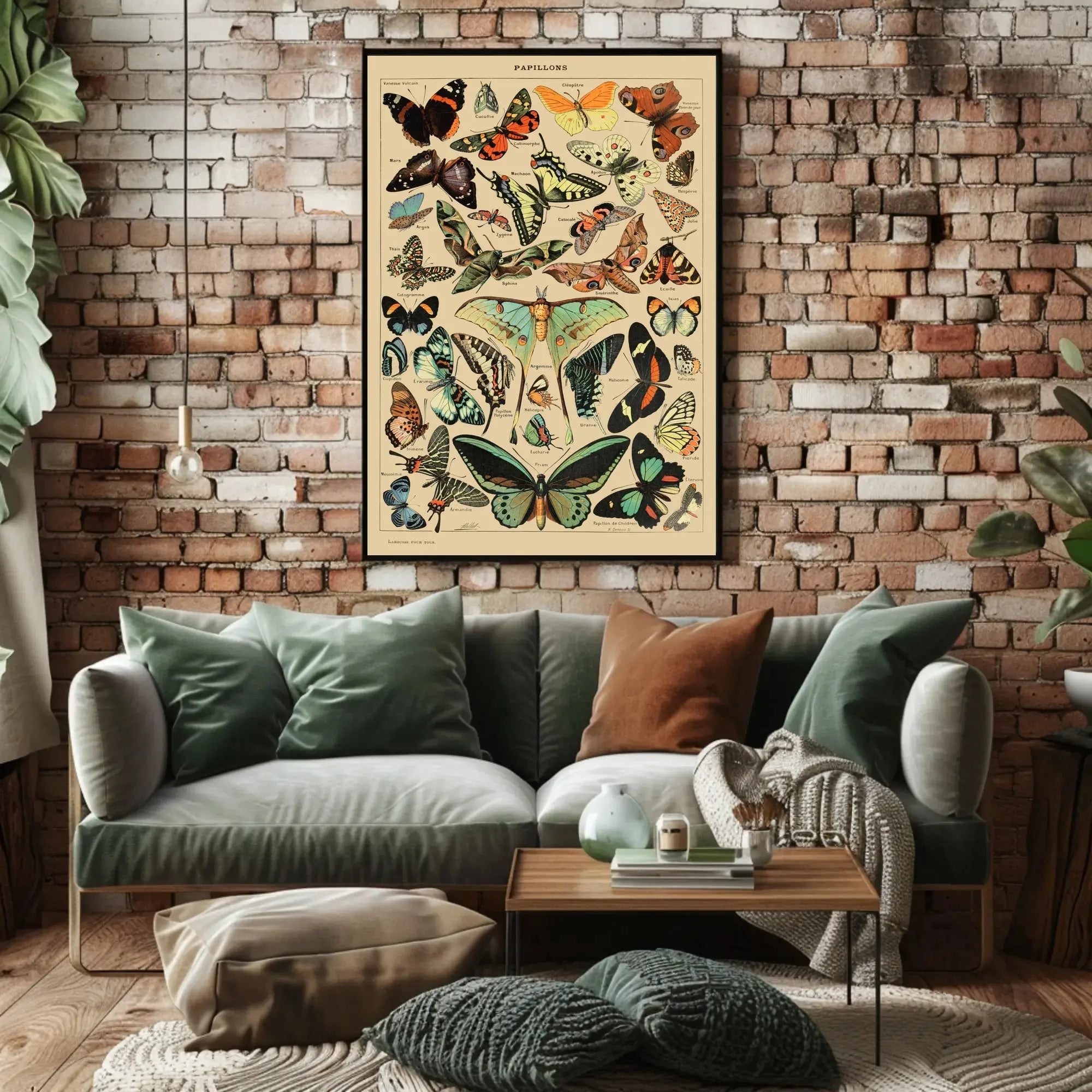 PAPILLONS Vintage Butterfly Illustration Art Print Animal Poster PosterGoat