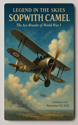 Sopwith Camel Aviation History Vintage Military Recruitment Trading Card