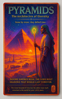Pyramids of Giza Mystical Vintage Cultural or Heritage Trading Card