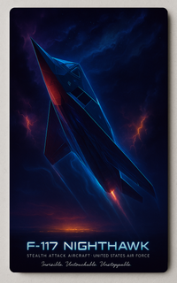 F-117 Nighthawk Stealth Aircraft Military Recruitment Trading Card