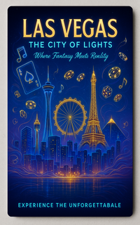 Las Vegas Neon Nightlife Urban Cityscape Trading Card