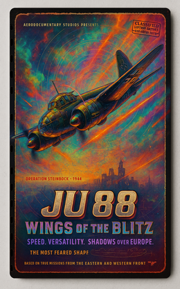 JU 88 Warplane WWII Trading Card