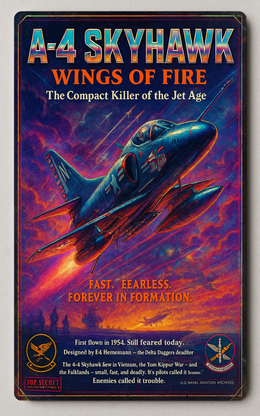 A-4 Skyhawk Jet: Vintage Military Aviation Trading Card