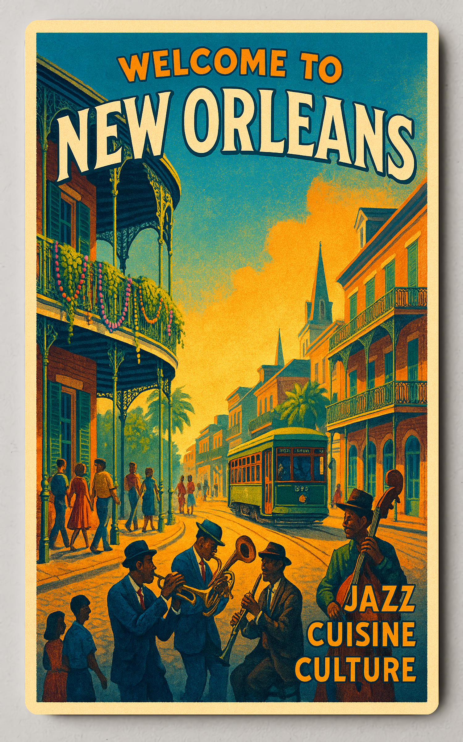 Welcome to New Orleans Trading Card PosterGoats