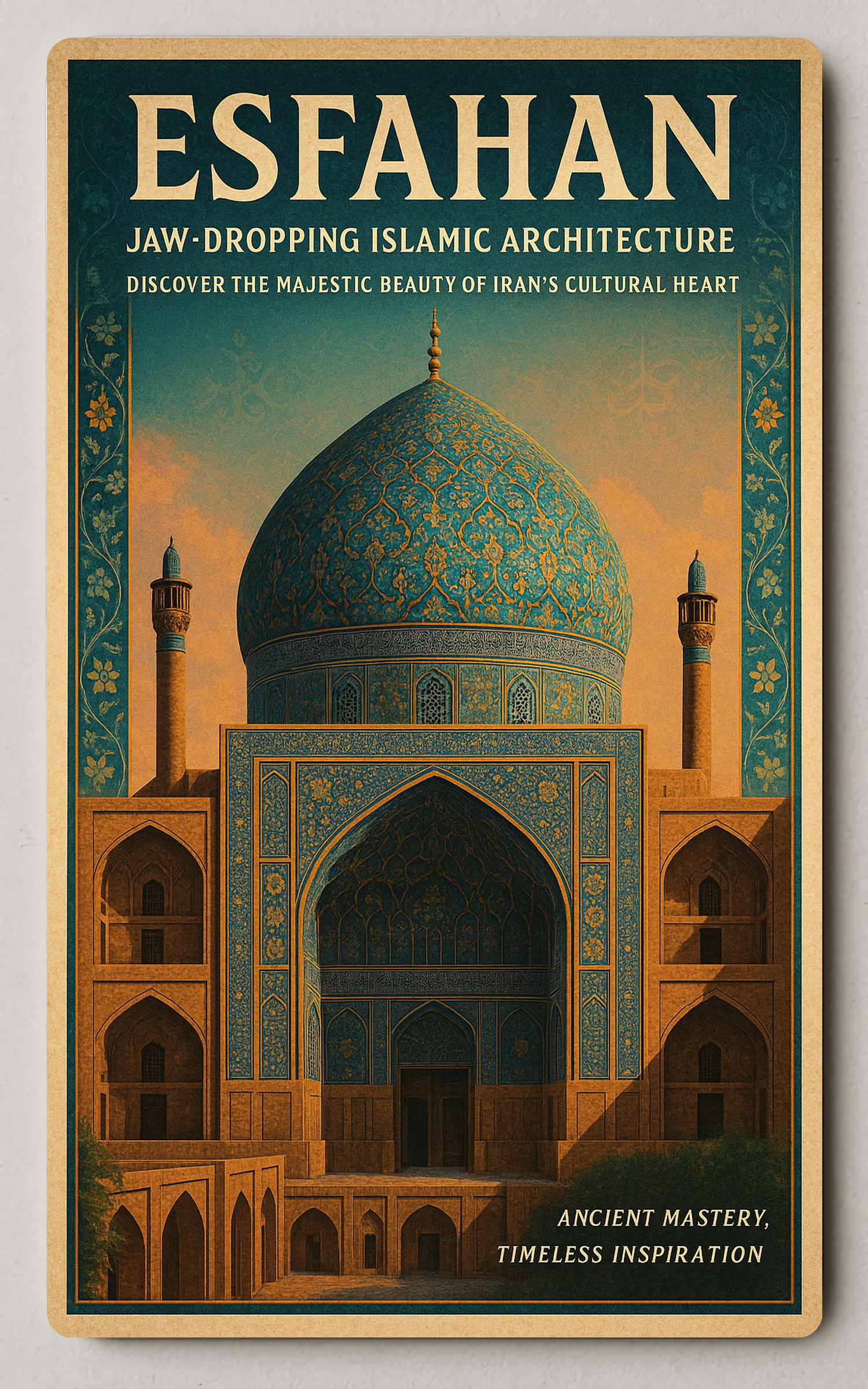 Esfahan Majestic Beauty of Iran Trading Card PosterGoats