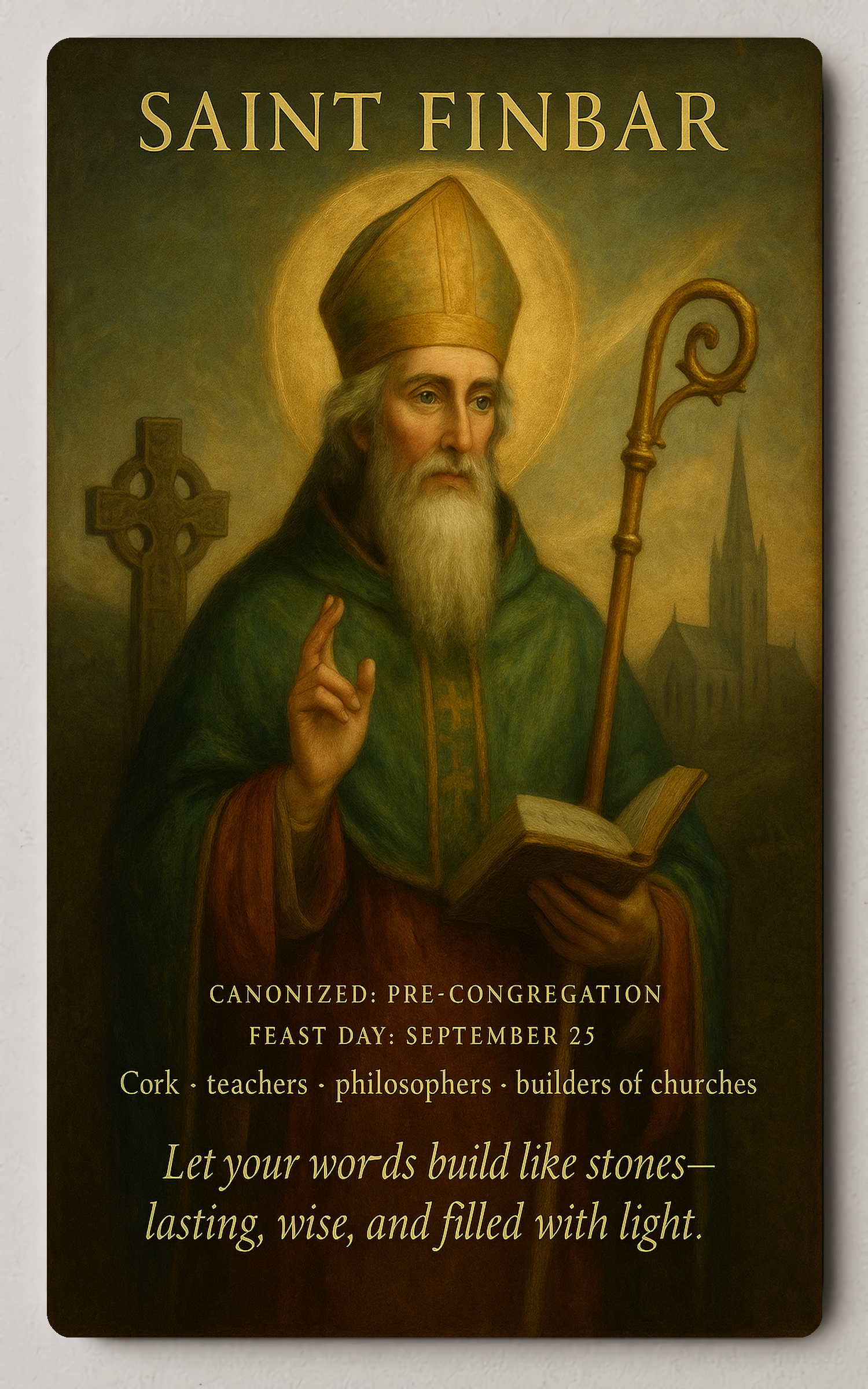 Saint Finbar Trading Card PosterGoat